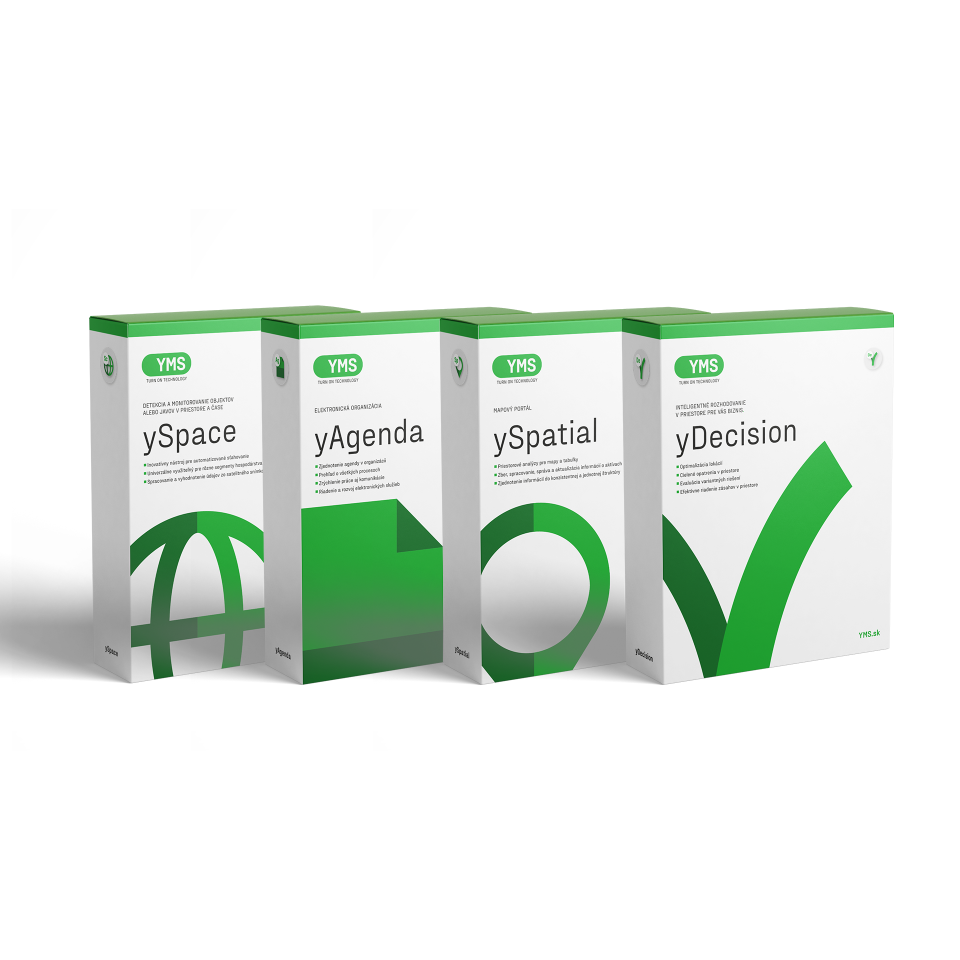 Inovatívne produkty YMS, yDecision, yAgenda, ySpatial, ySpace produkty