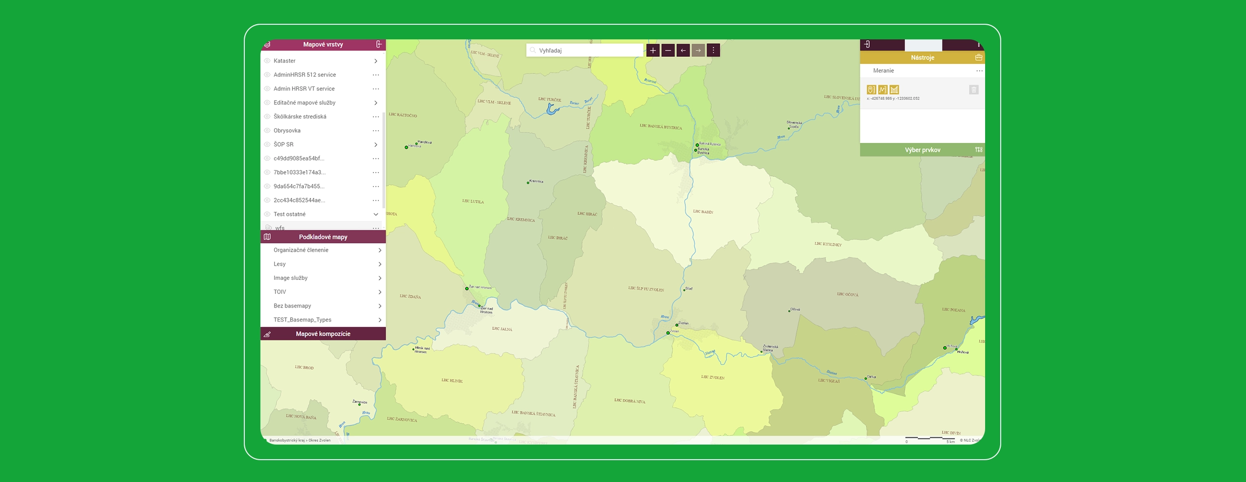 ySpatial, geoinformacny system pre pracu s mapou